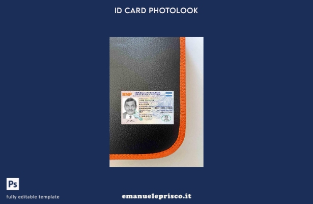 Carta d'identità dell'Honduras in stile verificato, versione modello FRONTALE ph